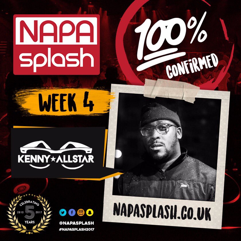 Tino_Kissi's tweet photo. The #VoiceOfTheStreets @KennyAllstar Will Be Our Headline DJ In Week 4! 🗣📀😎

You Know He's Got The Bangers Loaded For #NapaSplash2017 🏖 https://t.co/ywRVpESIYM