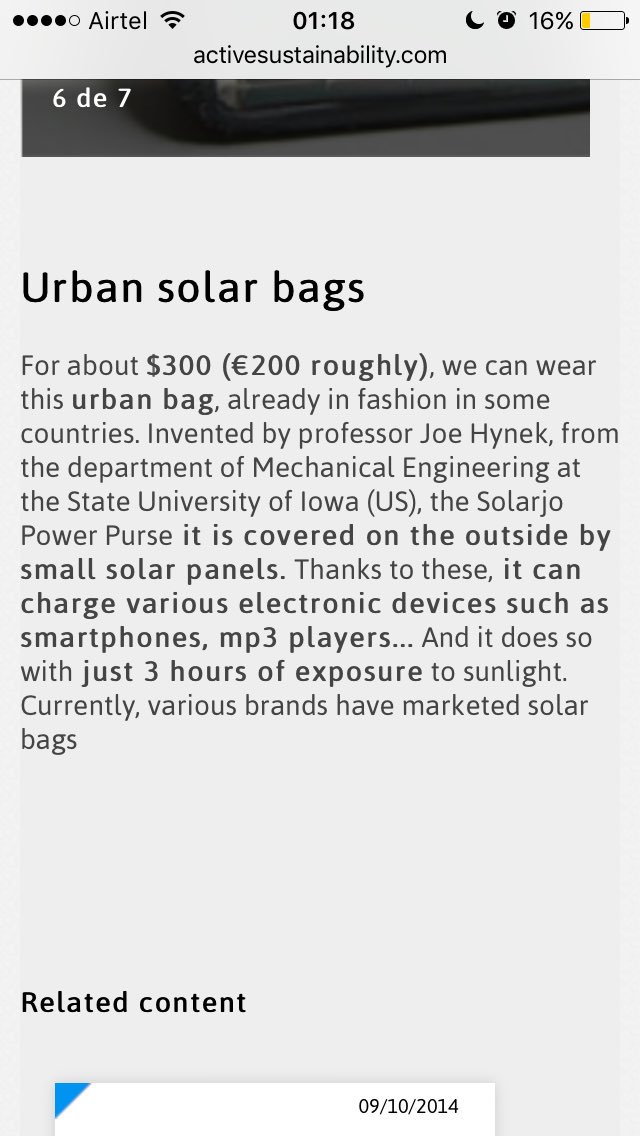 Tn_renewable's tweet photo. #urban #solar bags #fashionable @joehynek #invention #charges other #electronicsdevices https://t.co/BIV5pg5v5v
