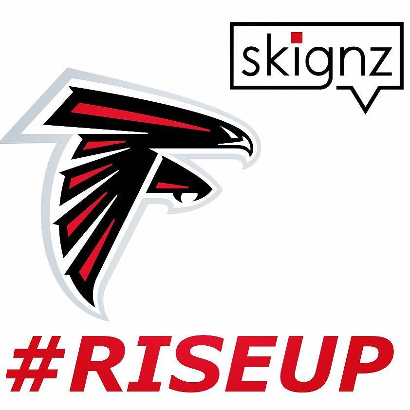 discoverskignz's tweet photo. #riseup #Falcons #superbowl #discoverskignz all over Atlanta!!!!! #skignz #peachtree #chooseatl #fabfayette #krogstโฆ https://t.co/DvJJkWLqLz