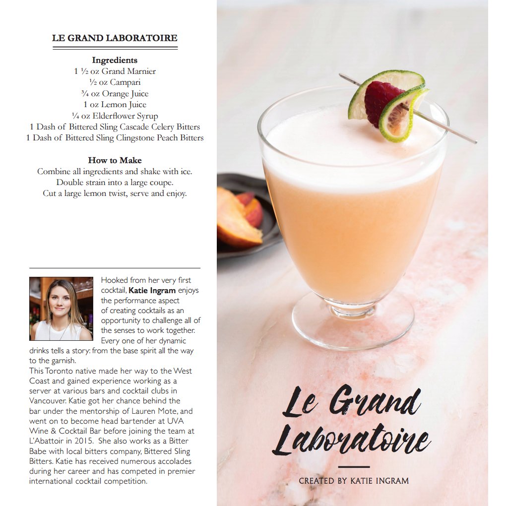 Vancouver's <a href="/kr_ingram/">Katie Ingram</a> presents her "Grand Laboratoire" inspired by Grand Marnier &amp; Bittered Sling Bitters. Recipe: 📸 #LeGrandSling