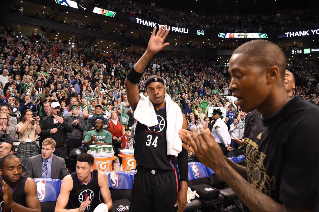celtics's tweet photo. #ThankYouPaul ☘️☘️ https://t.co/0SRs5QuxmL