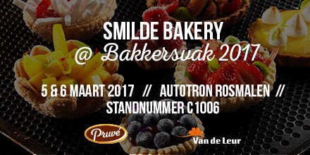 Nog precies 4 weken tot de <a href="/BAKKERSVAKNL/">vakbeurs Bakkersvak</a>! Heeft u nog geen kaart? Stuur even een mail naar marketing@smildebakery.com en wij sturen hem op!