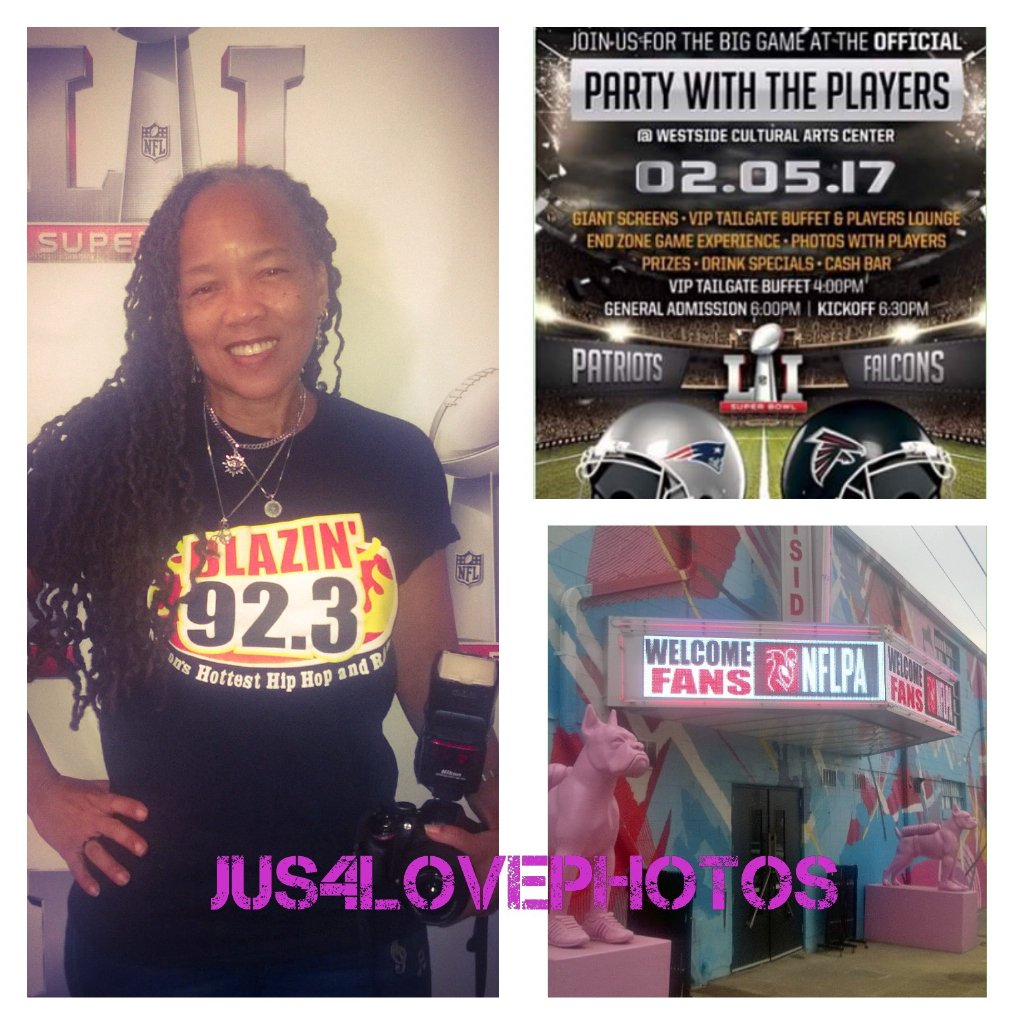 jusjeanean's tweet photo. #OnTheScene2017 #SB51 #WatchParty #NFLPA #ATLFalcons #RiseUp https://t.co/DEUrLJcFmR