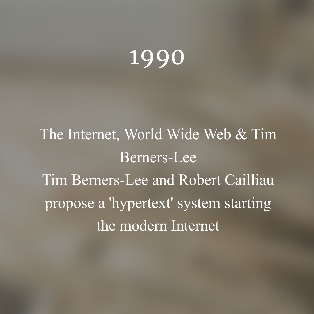 _codeforgood's tweet image. Year 1990
#history #internet