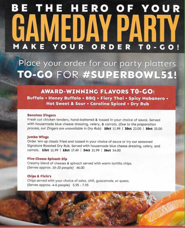 ColumbianaDrive's tweet image. SUPERBOWL SUNDAY TO-GO!
RETWEET CONTEST! Giving away a $25 gift card!  All you have to do is follow &amp;amp; retweet!