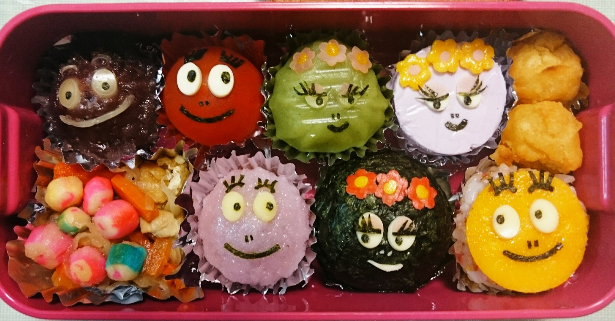 しいこ على تويتر 今日のお弁当は バーバパパです バーバパパ キャラ弁 バレンタイン