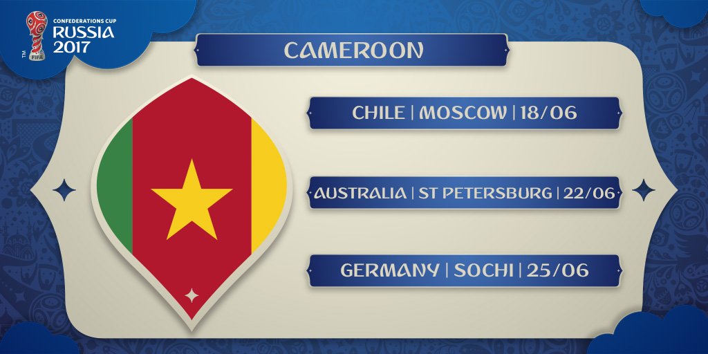 FIFAcom's tweet photo. 📅 Cameroon fans, mark your calendars!
#ConfedCup is on the horizon 🌅 https://t.co/2LmfR3d2x6