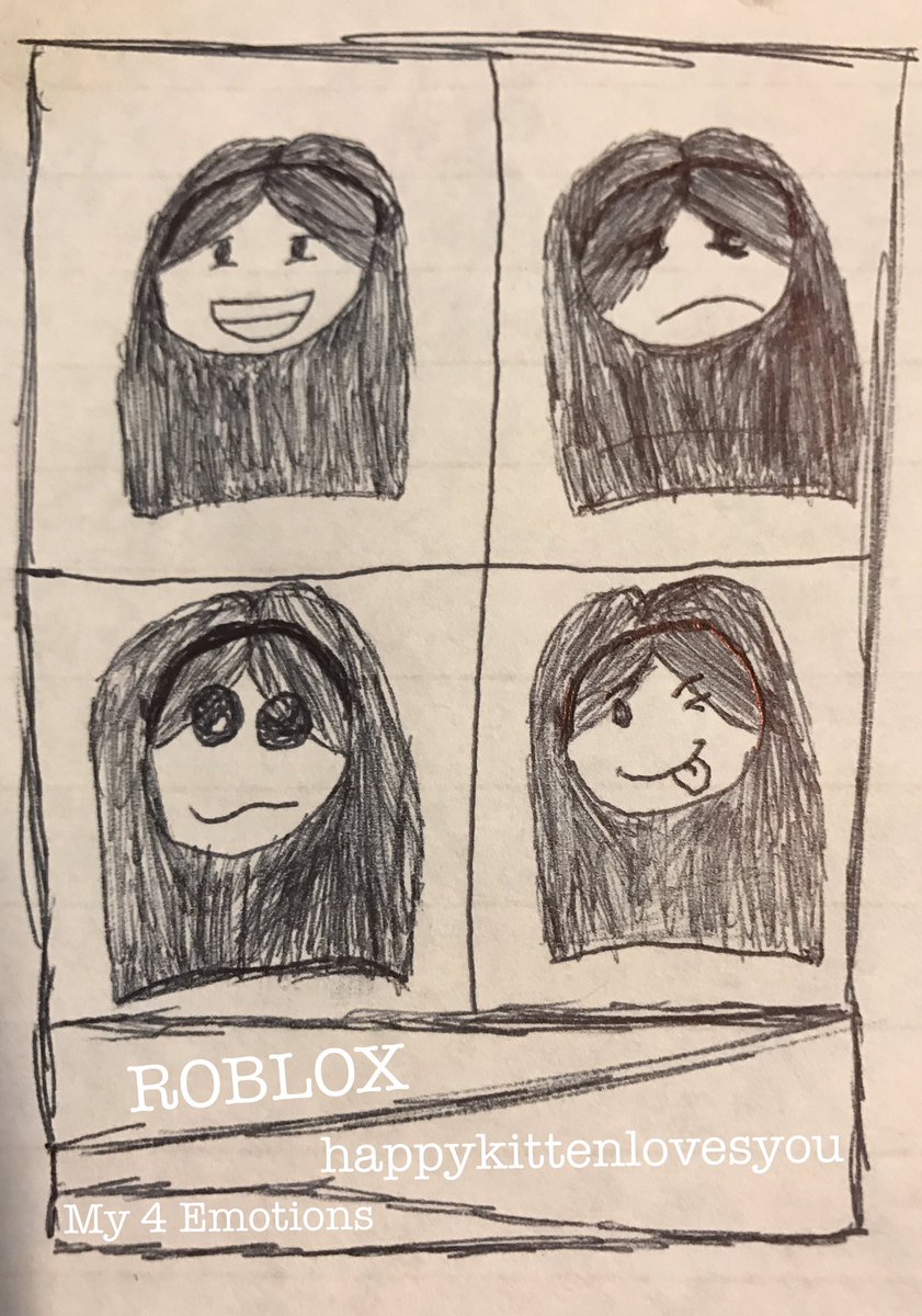 Happykittenlovesyou On Twitter Just Doodled Emotions Of - dizzy roblox face
