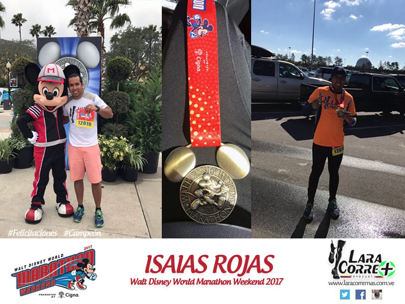 #laracorremas Estuvo presente en el "Walt Disney World Marathon Weekend 2017" con la participación de nuestro corredor Isaias Rojas #CAF2017