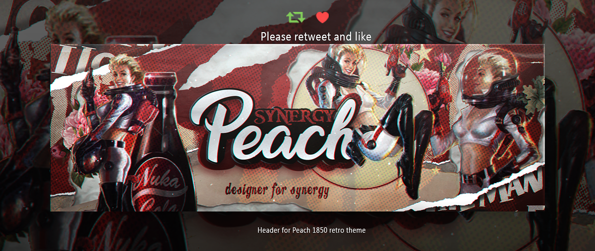FirZafiro's tweet photo. Header for @SynergyPeach / Third #SynRc
Fav's and RT's appreciated! https://t.co/1ooN1wV1F7