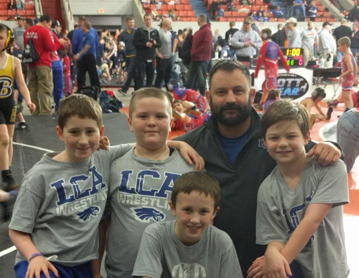 LCAWrestling's tweet photo. Couldn't be any prouder of these Gus, the way they wrestled and effort they gave. A 1st, 2nd &amp; 5th. Took 4 &amp; 3 place #LCAWrestling #WeAreLCA https://t.co/vyzIFayPSh