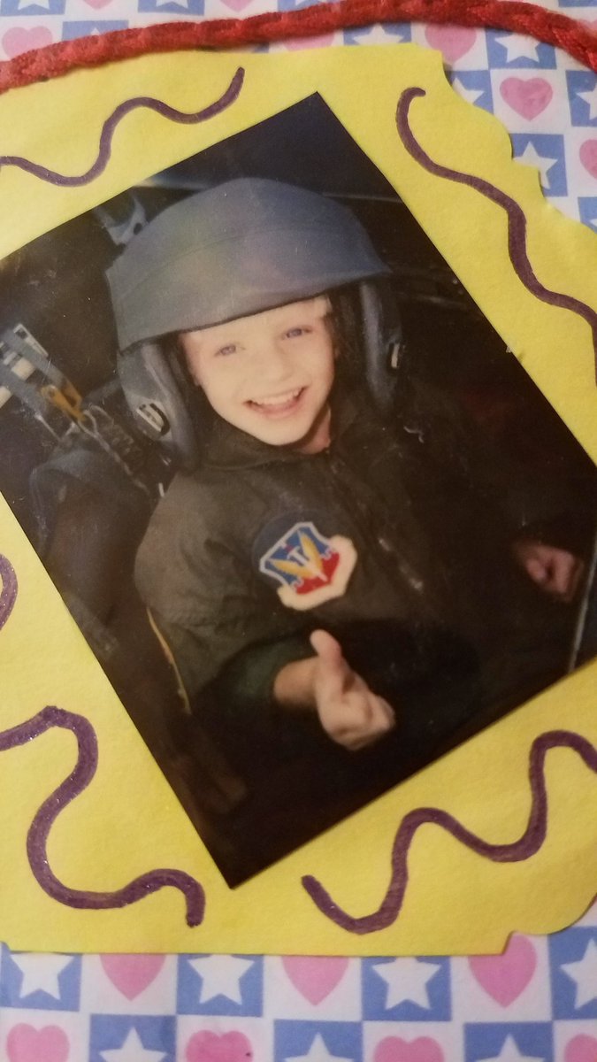 thewickedlala's tweet image. Blast from the past. Me circa 1987 getting a tour of the air base my dad worked at #tinypilot