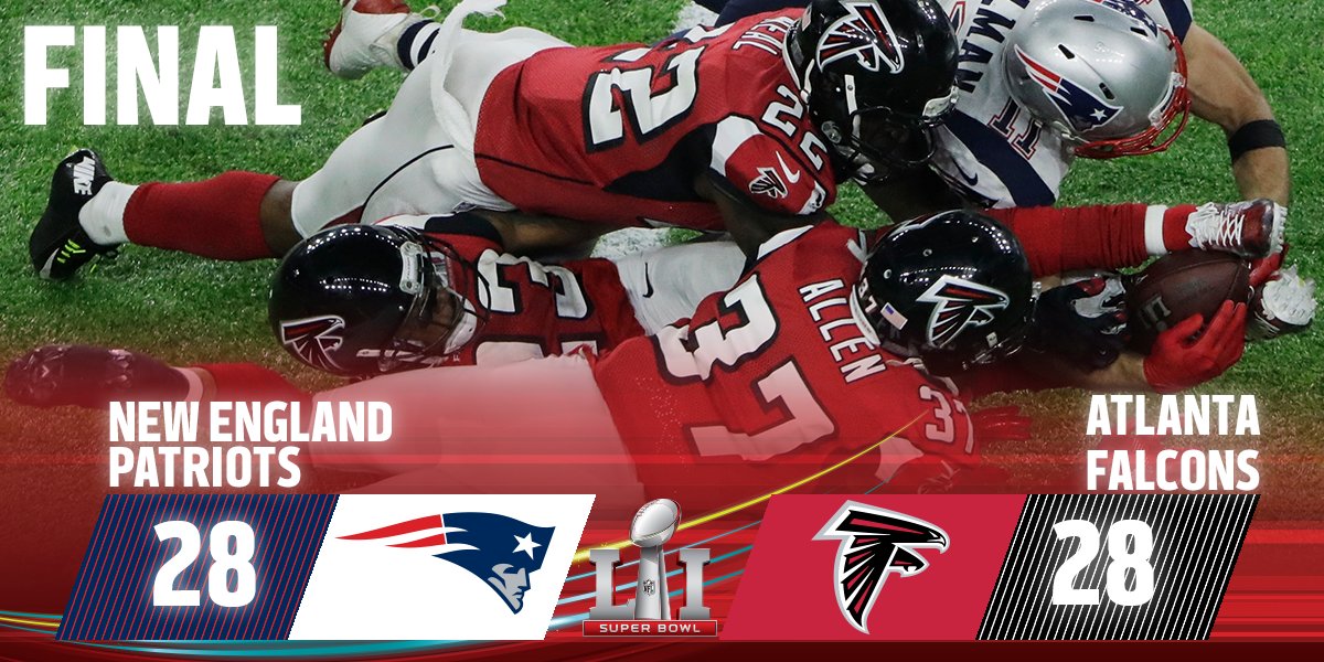 NFLUKIRE's tweet image. For the first time EVER, the @SuperBowl is going to overtime!

#SB51