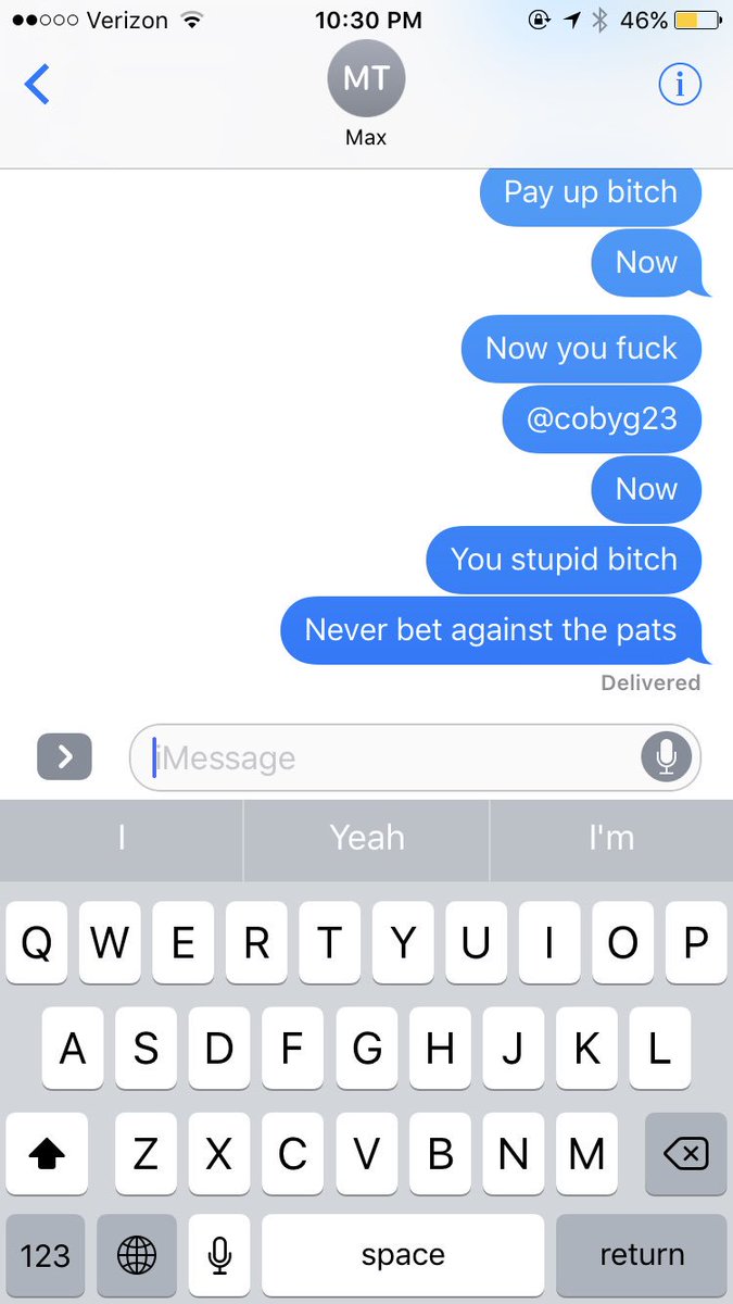 cobyg23's tweet photo. Hope the kid learns... #NeverBetAgainstBrady https://t.co/pCEarh2vBG
