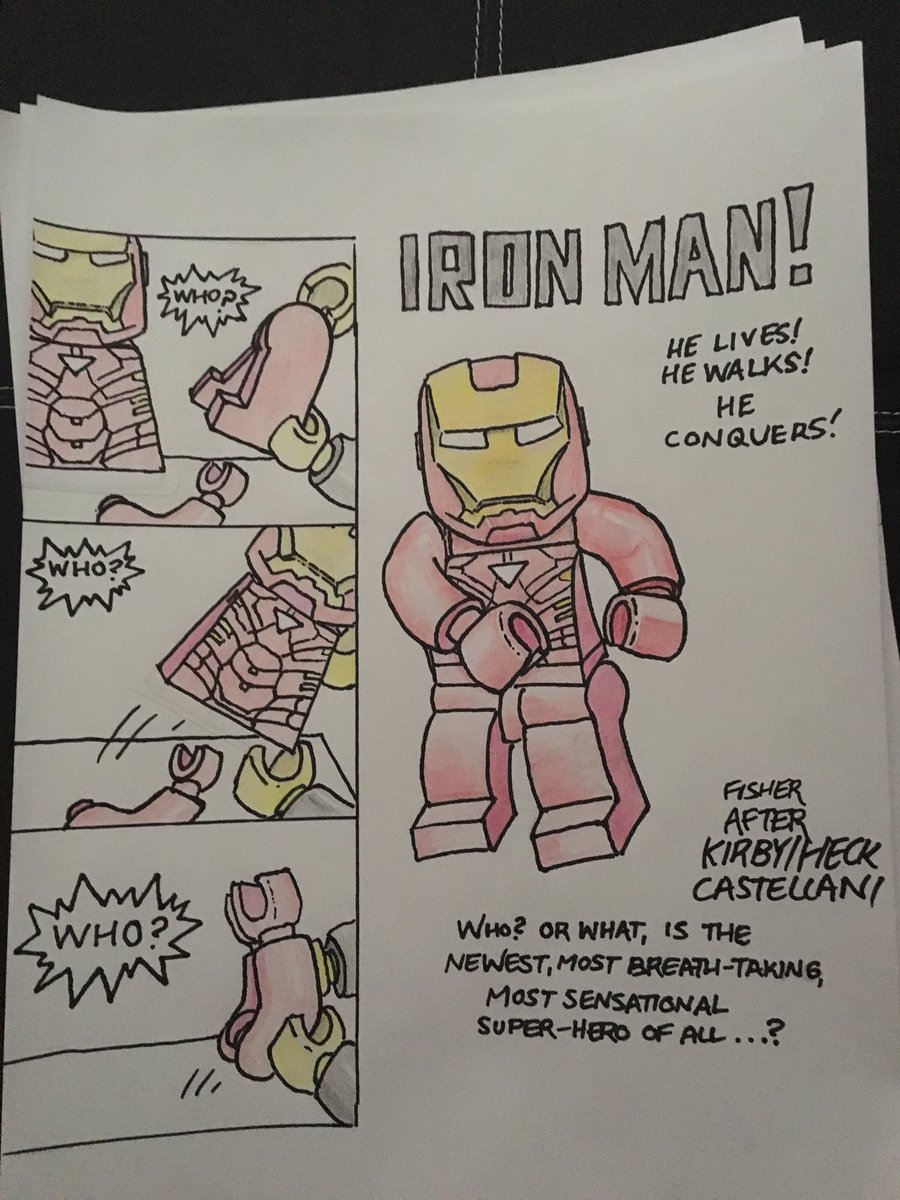 My homage to #JackKirby #DonHeck in style of #LeonelCastellani. #MarvelComics #IronMan #TalesOfSuspense39 #Lego #StanLee #Marvel #AskMarvel