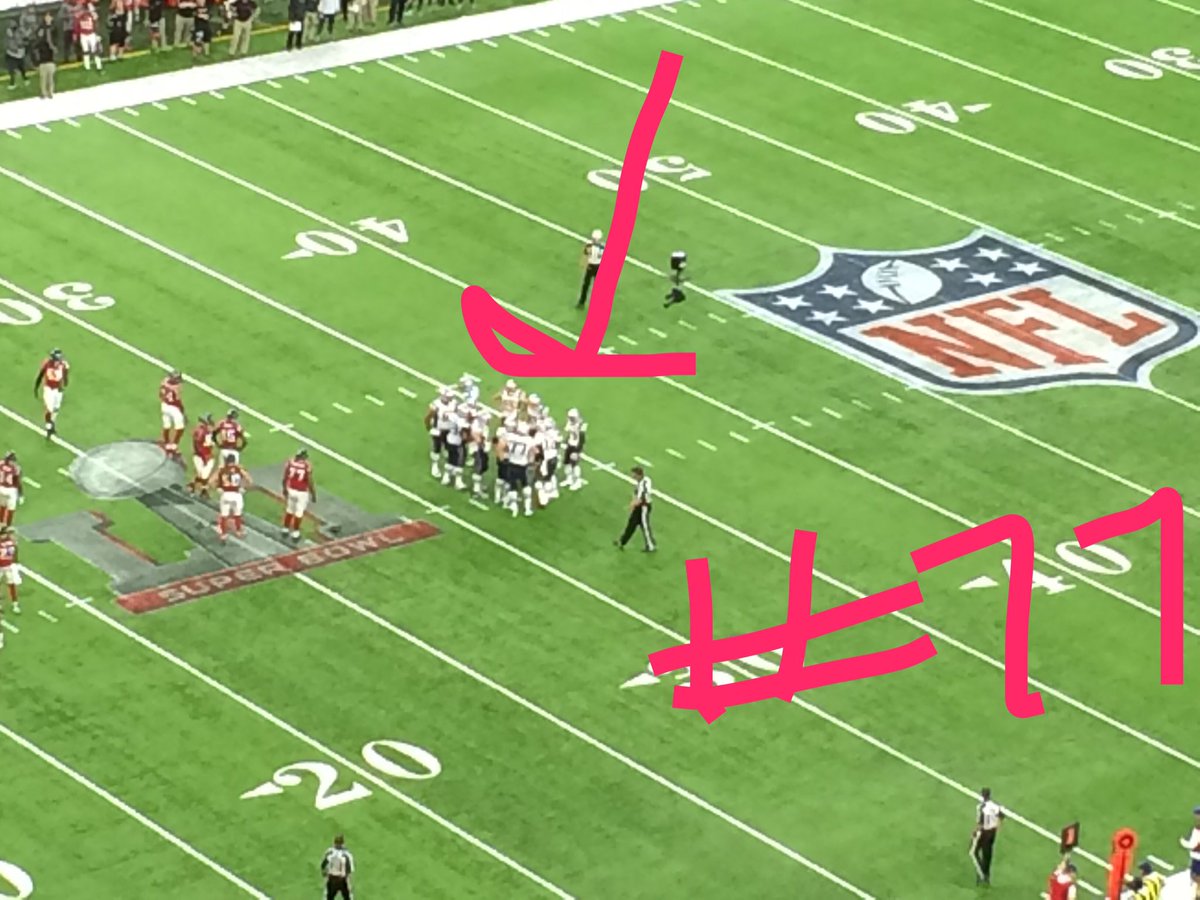 AlisonWSB's tweet photo. Birds eye view of #patriots Nate Solder LT . #ColoradoConnection #superbowl https://t.co/LjCGkqRT51