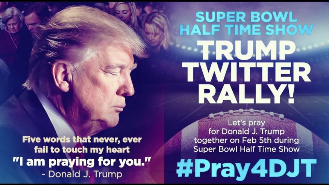 NFL_NCAAF's tweet photo. 🏈RETWEET🏈 !!!!!!
Boycott @ladygaga halftime show and join the Trump Twitter Rally to pray for our President! #Pray4DJT
#MAGA #PepsiHalftime https://t.co/dbjYeFAltu