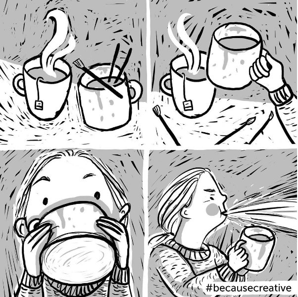 jeffkariuki_k's tweet photo. When you use a coffee mug for your brushes while painting. #BecauseCreative - 🎨 ☕️
Art by juliagingras 🙌 https://t.co/vYsCOSsigo