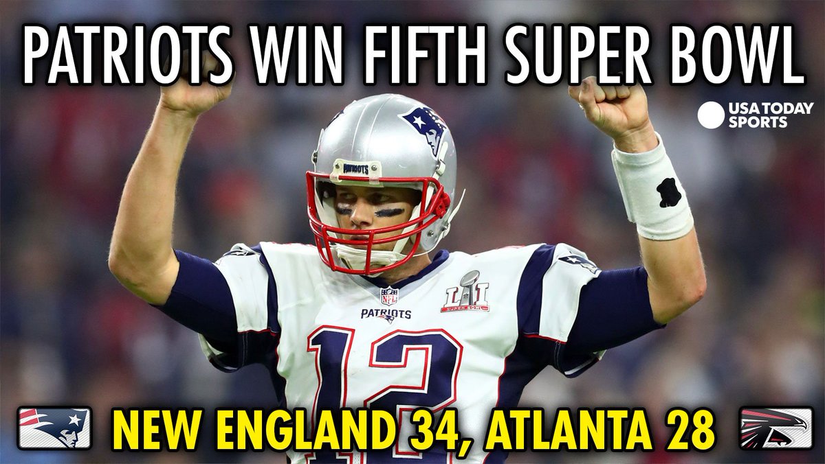 USATODAY's tweet image. Tom Brady now has the most Super Bowl wins of any quarterback, and Bill Belichick the most of any head coach.