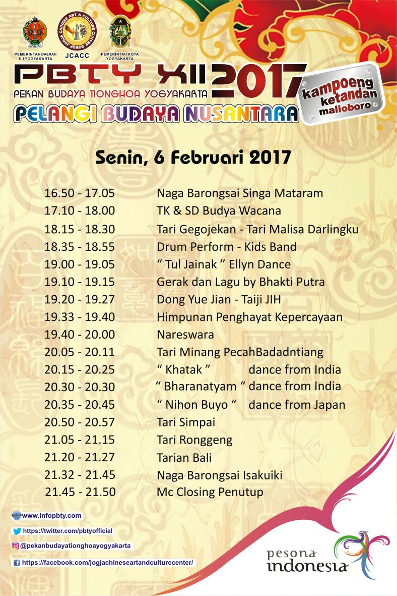 kota_jogja's tweet photo. Daftar acara #PBTY 2017 hari ini.
#PBTY2017 https://t.co/eYC16RYTZX