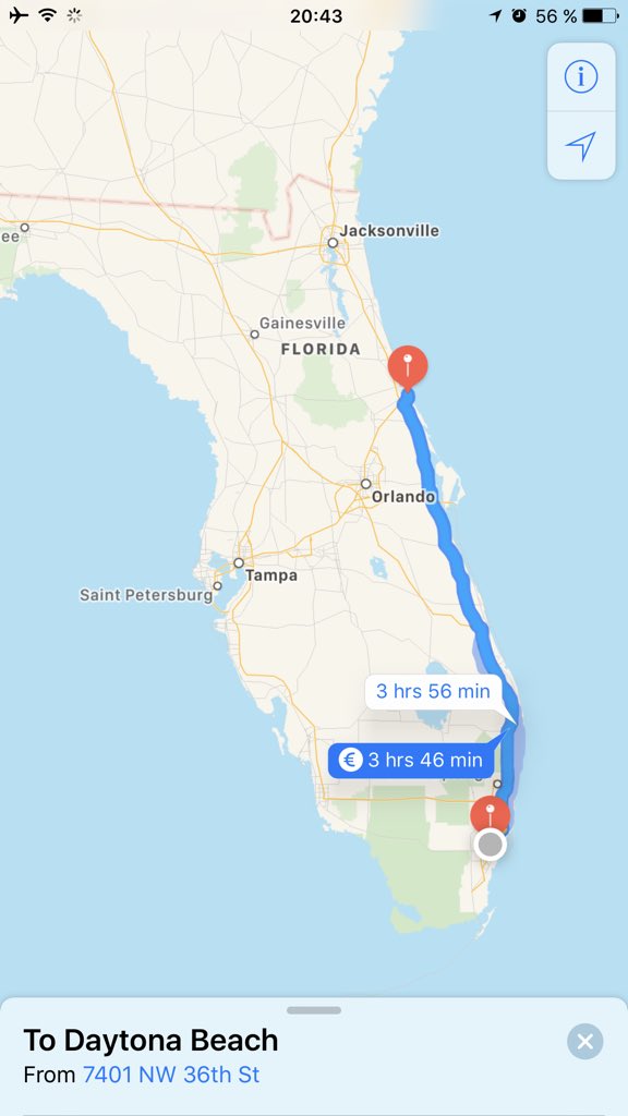 BStoelzel's tweet photo. ~Tomorrow Trip~ 🏝🇺🇸
[Miami->Daytona Beach] https://t.co/7U2zDkFHTA