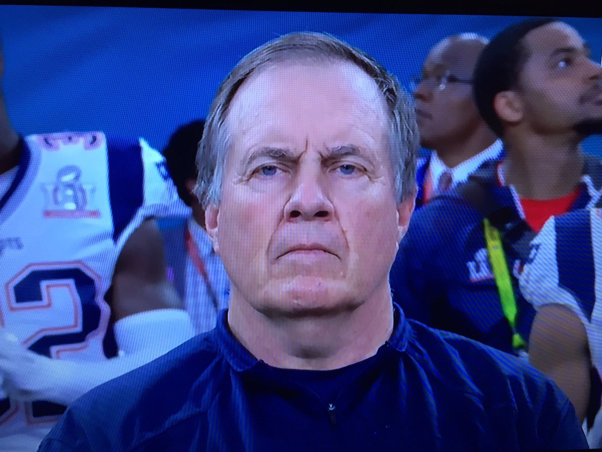 kraziekattladi's tweet photo. #BelichickFace #SuperBowl https://t.co/iLCPgHRwIn