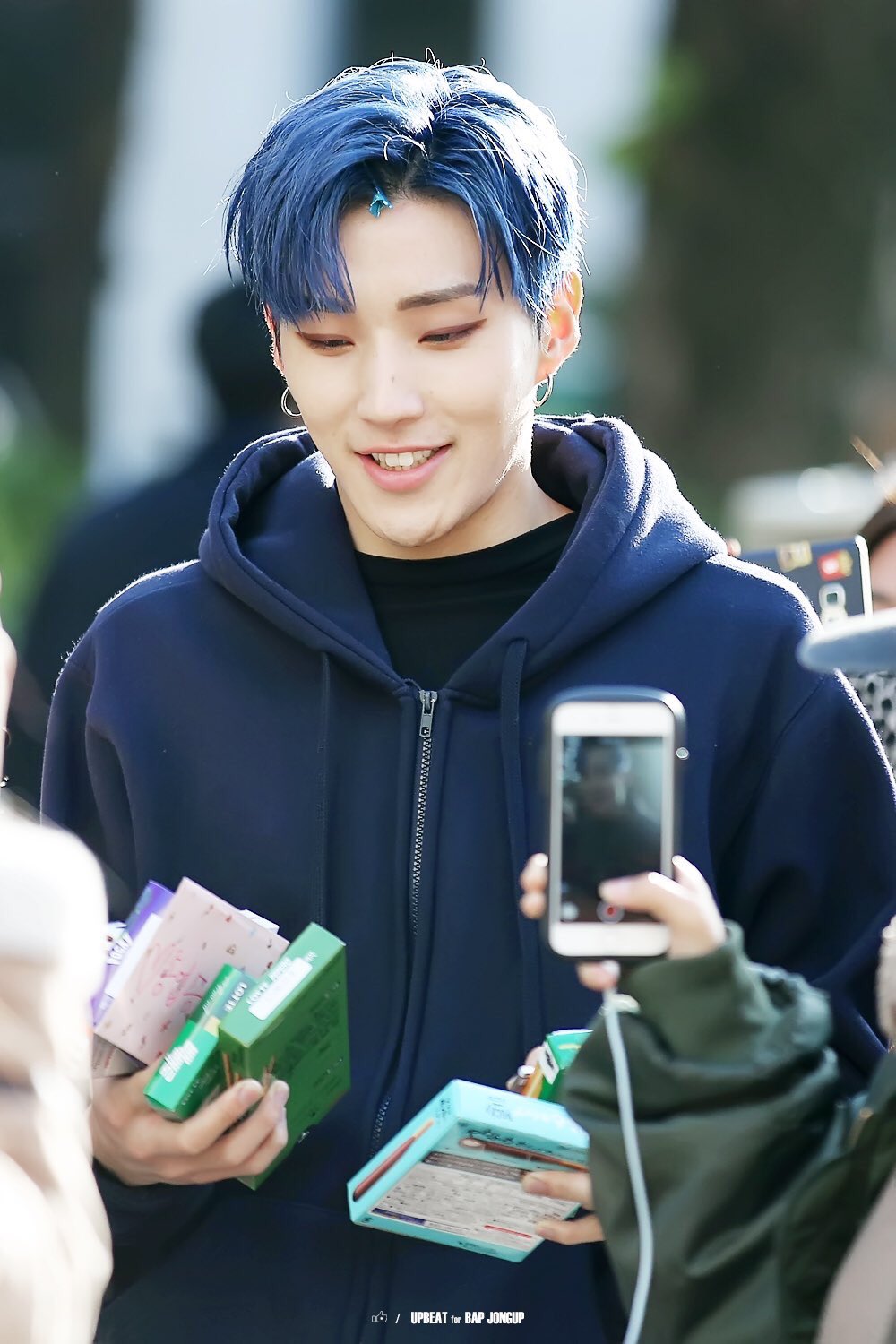Happy Birthday to the handsome boy with the blue hair Moon Jong-up      