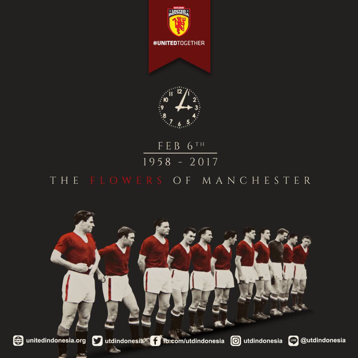 Forever remembeRED, to honor those who died at Munich. We love you then, we love you now. #mufc