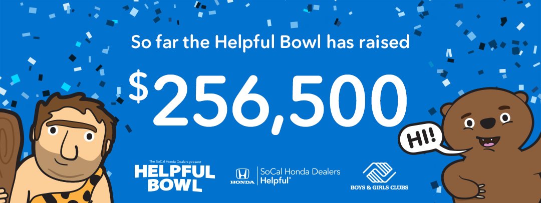 HelpfulHonda's tweet photo. We've donated $256,500 so far! One more quarter to go. It's not too late to play along at https://t.co/sUQmx2Bulw! https://t.co/wyppTcRTwW