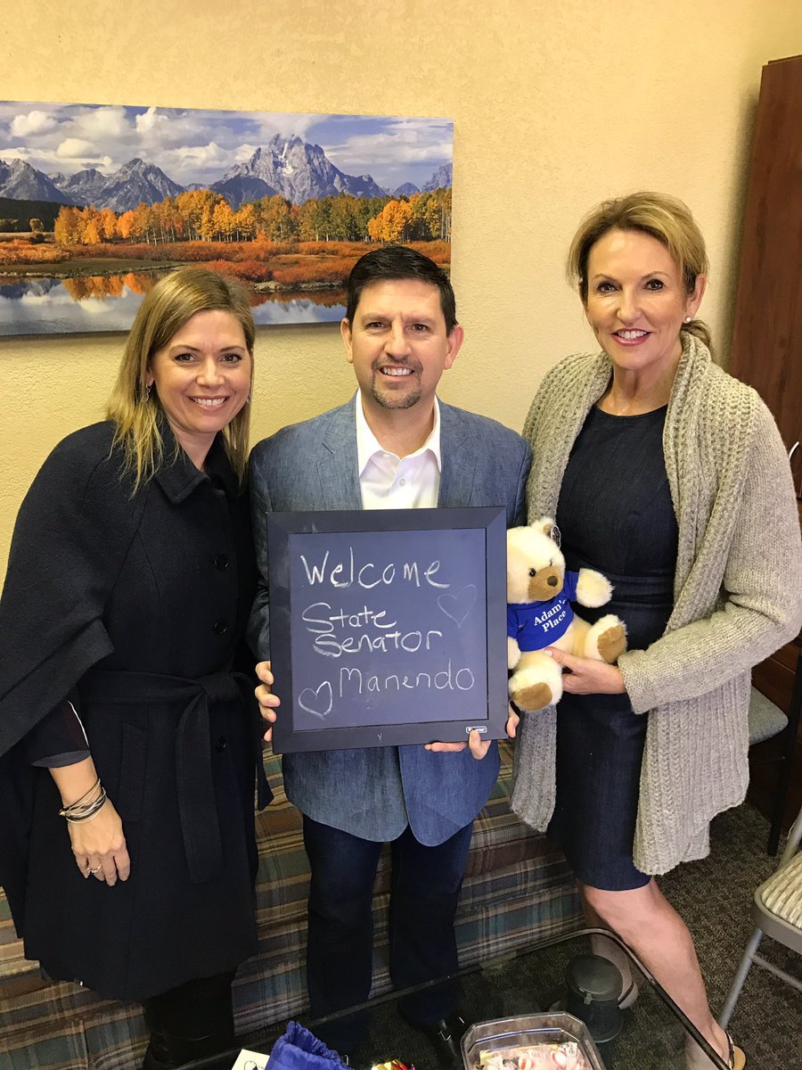 KellyBoyers's tweet photo. Adam's Place volunteers, Kelly Knight and Kelly Thomas Boyers welcomed State Senator Mark Manedo last week. Caring for kids! https://t.co/vsgtIm7gLW
