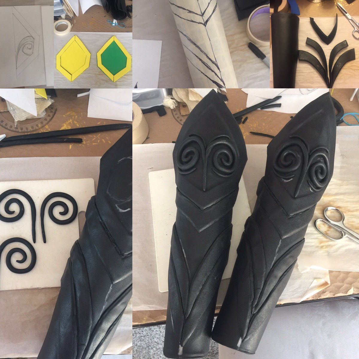 Shin &amp; knee armor#zeldahyrule #zeldahyrulewarriors #zeldahyrulewarriorscosplay #zeldacosplay #tkdgirl #worblaarmor #worbla #worblasblackart