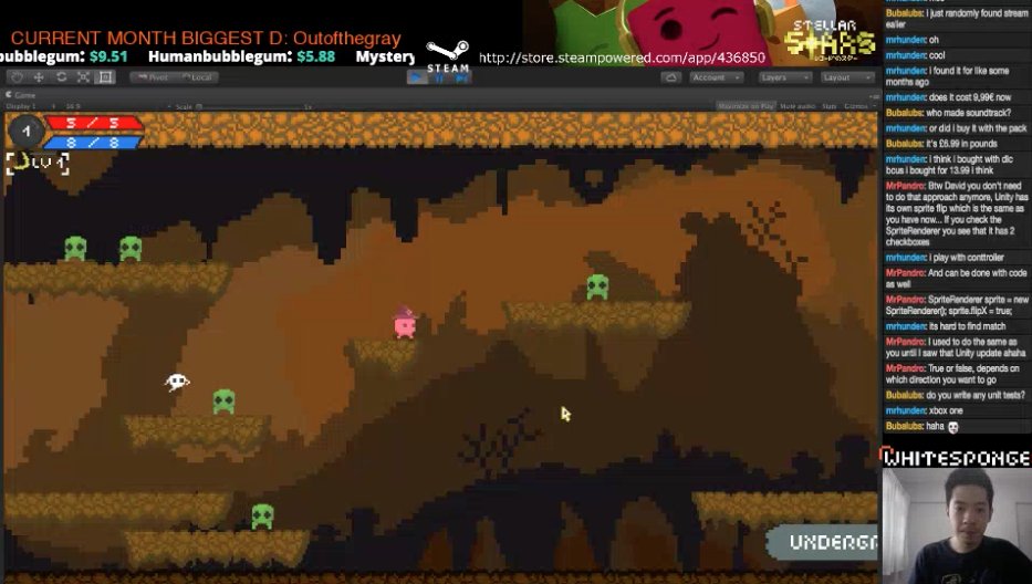 WhiteSponge's tweet image. Streaming now at twitch.tv/WhiteSponge! Come chat about anything while I continue the new character for #StellarStars! #TwitchTV #gamedev