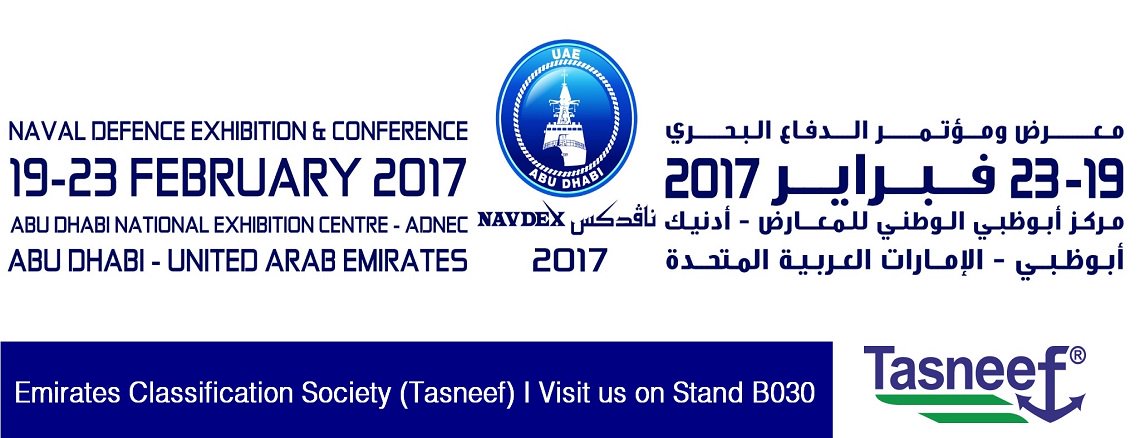 Visit Tasneef Stand B030 @NAVDEX 2017 the leading event in the Middle East and North Africa region from 19 Feb to 23 Feb 2017 in ADNEC