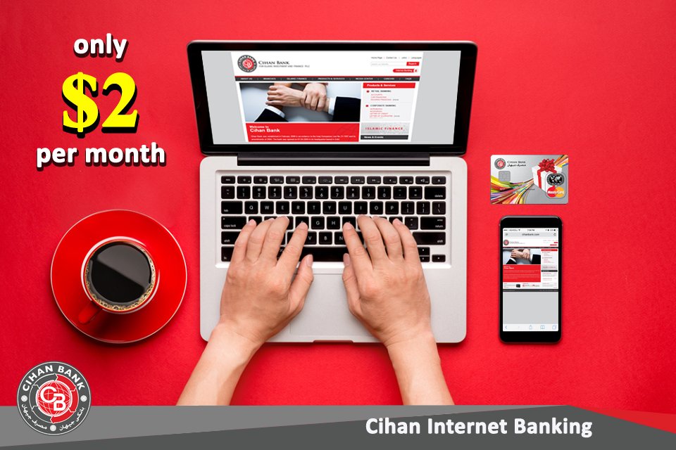 cihanbank's tweet photo. join with Cihan IBanking for only $2 per month and Get SMS notifications FREE https://t.co/xLpafTXThM