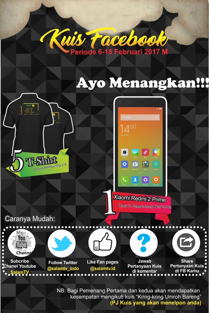 Salamtelevisi's tweet photo. sahabat @Salamtv_indo kembali kami mengadakan kuis sosial media silahkan kunjungi: https://t.co/slICUuWgMU untuk mendapatkan handphone keren https://t.co/NIZDgTamRu