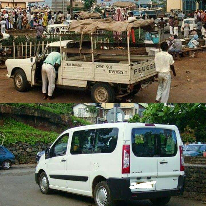lavoixdemayotte's tweet photo. #Taxi brousse avant et maintenant 
#Mayotte https://t.co/sfcBIR3SAn