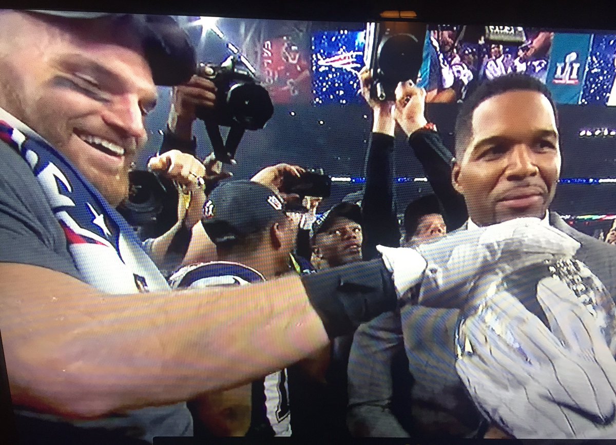 michaeltbenson's tweet photo. Our very own @colonel82 rubs the Lombardi Trophy as he &amp; his @Patriots are #SuperBowl Champs. Congrats Matt! @EKUSports @EKUFootball #GoBigE https://t.co/amVJiFf87y