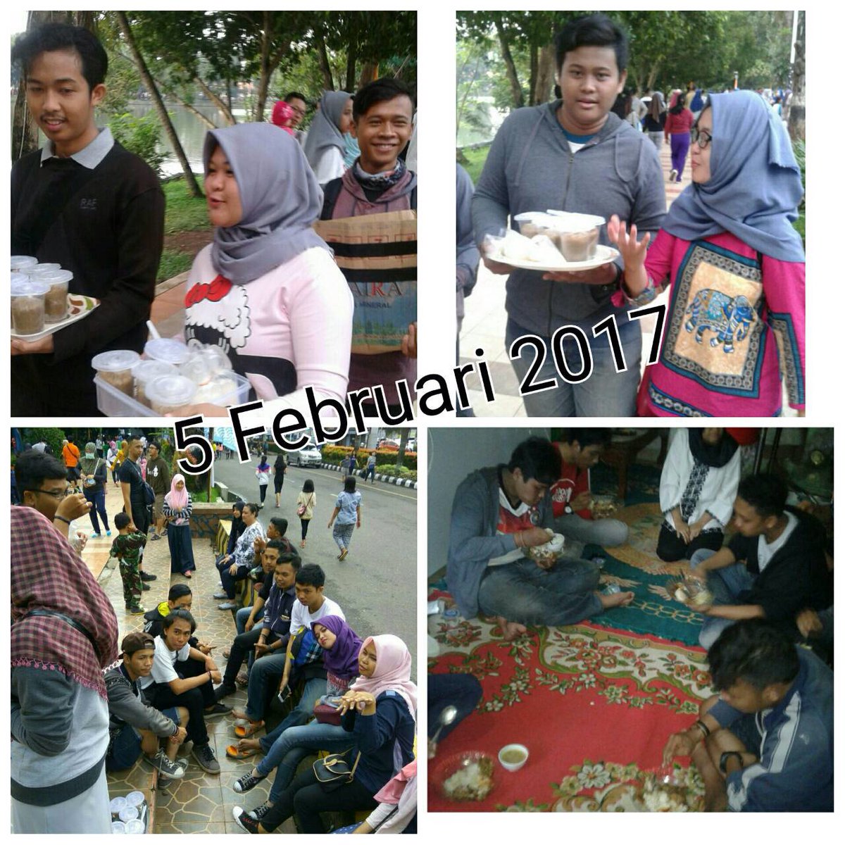plsocialproject's tweet photo. 5 Februari 2017, suasana danus Palembang Social Project saat berjualan bubur kacang hijau di kambang iwak untuk project sandal https://t.co/Sj0jcWoXTS