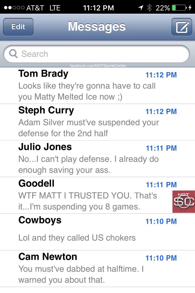 Matt Ryan's phone has been blowing up since the Patriots won the #SuperBowl: