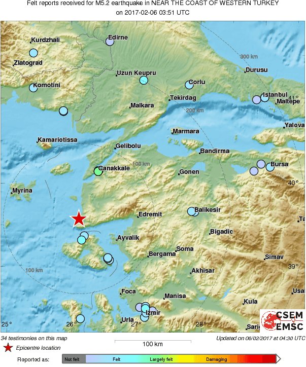 Earthquake epicentre (source: http://www.emsc-csem.org)