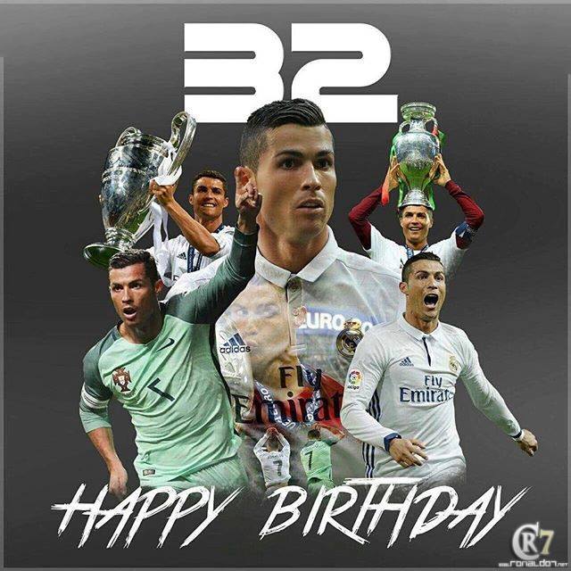 Happy Birthday Cristiano Ronaldo!
The Portuguese star turns 32 today.   