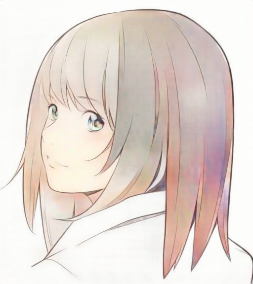 話題の自動着色やってみたんですけど、線画が横に延びちゃいますね 