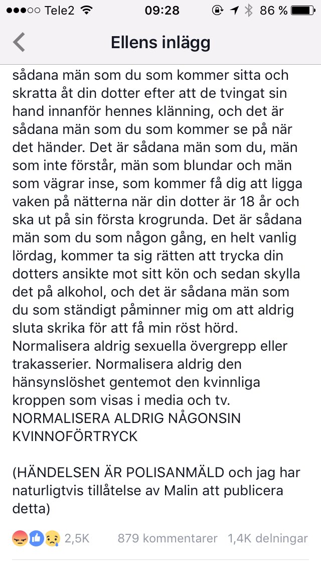 AHedenstedt's tweet photo. VARFÖR tror detta äckel att han har rätt att göra såhär? Helt JÄVLA sinnessjukt. https://t.co/8KW5ywF9t4