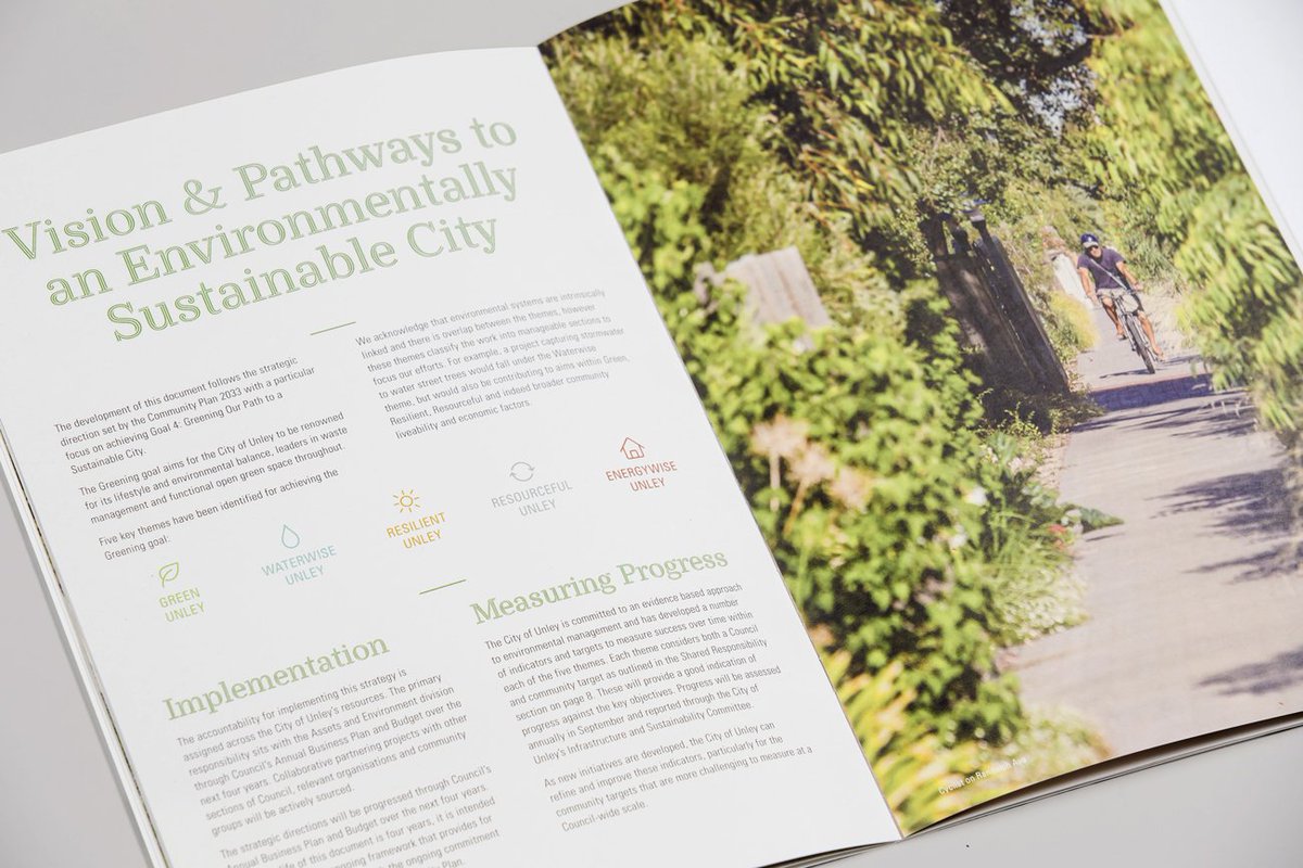 DesignAdelaide's tweet image. We helped the City of Unley communicate their Environmental Sustainability Strategy to the local community. More goo.gl/oCt2EC