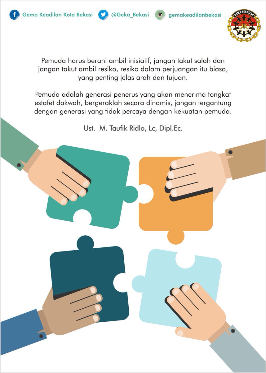 Pemuda harus berani ambil inisiatif, jangan takut salah dan jangan takut ambil resiko, resiko dalam perjuangan itu biasa...