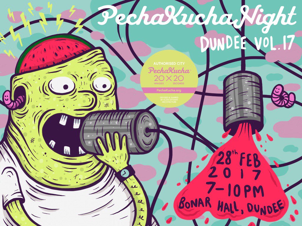 📢 PECHA KUCHA TICKET ALARM! 📢
Tickets for #PKN_DND Vol 17 on Tuesday 28 February are available now and selling fast! creativedundee.com/2017/01/pecha-…