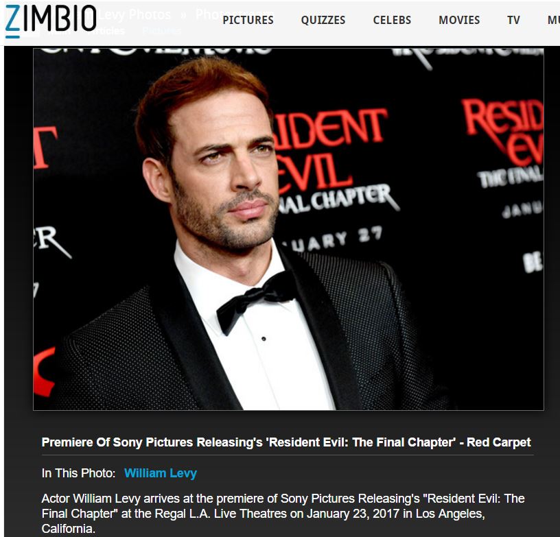 WLWHungria's tweet image. Actor William Levy @willylevy29 arrives at the premiere of Sony Pictures Releasing's @ResidentEvil The Final Chapter" via #Zimbio