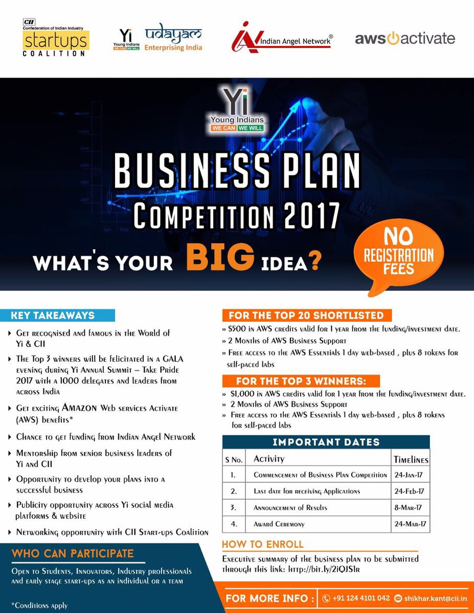 Amazon &amp; Indian Angel Network partners in #Yi National Business Plan Competition. Great opportunity for India's youth incl. <a href="/YiYuva/">YiYuva</a> students