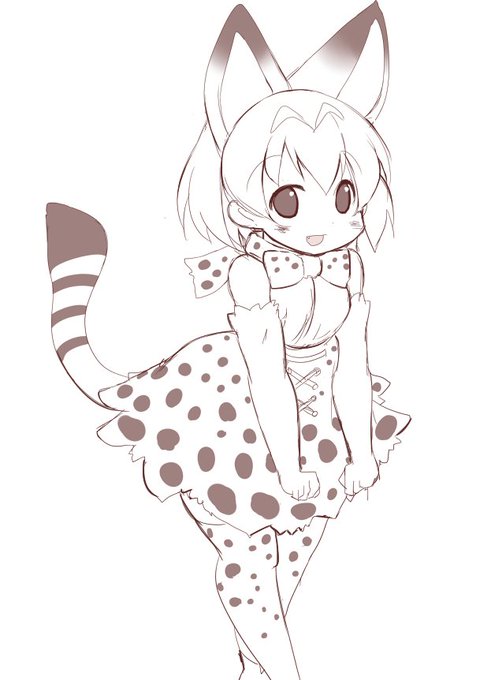 落書き けものフレンズのサーバルちゃん 