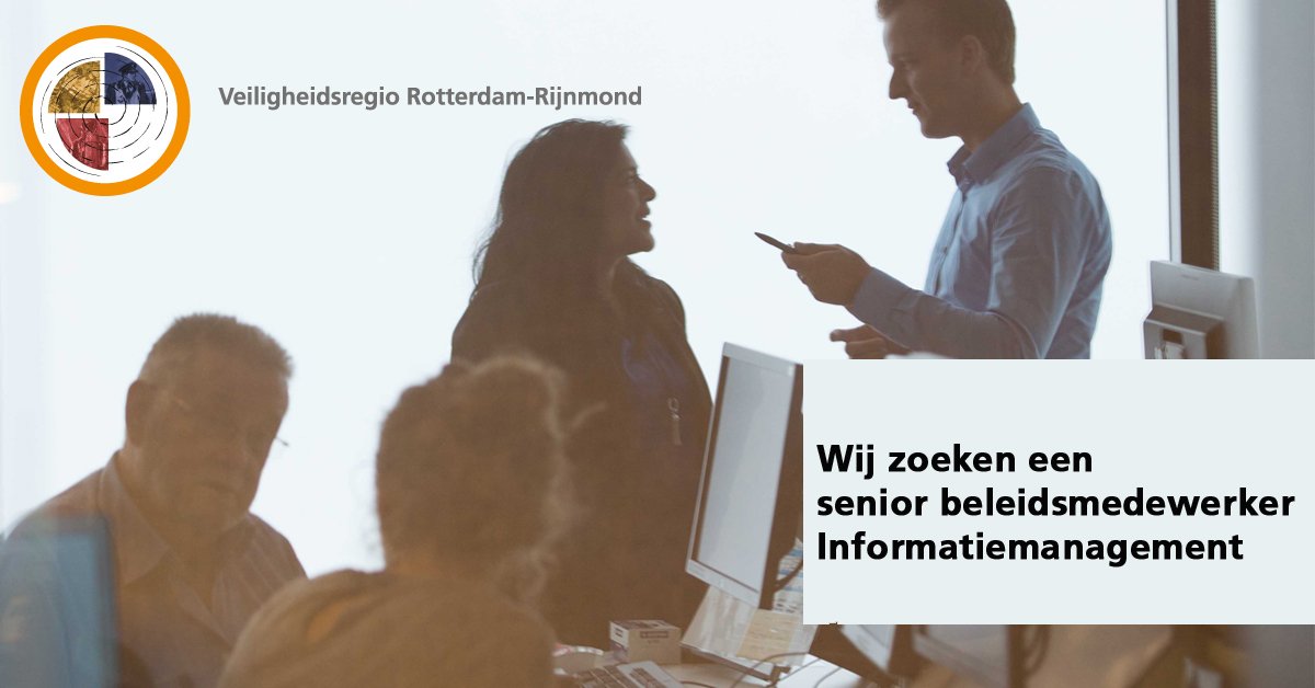 Vr_RR's tweet image. Ben jij de senior Beleidsmedewerker Informatie Management die wij zoeken? Meer weten? Kijk op onze website: bit.ly/2jQbdm9